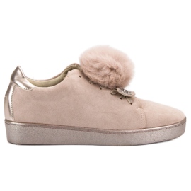 Lucky Shoes Velúr sportcipő barna