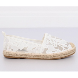 Fehér áttört espadrillök 68-130 Fehér II-GAT