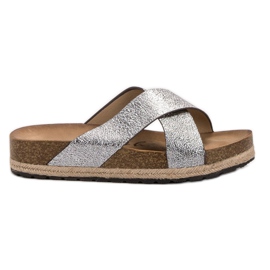 Goodin Kényelmes ezüst papucs szürke