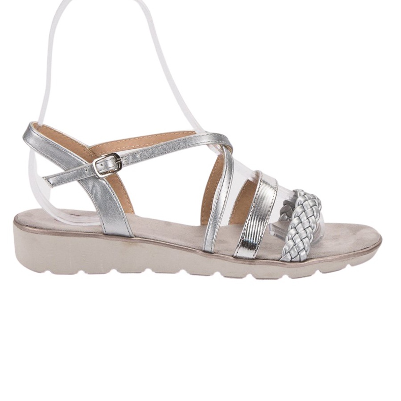 Kylie Ezüst szandál a platformon szürke