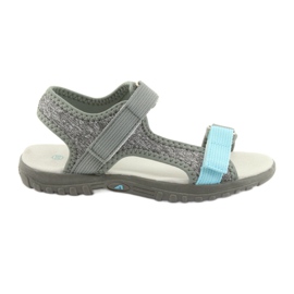 American Club Amerikai szandál RL10 bőr betéttel szürke/kék