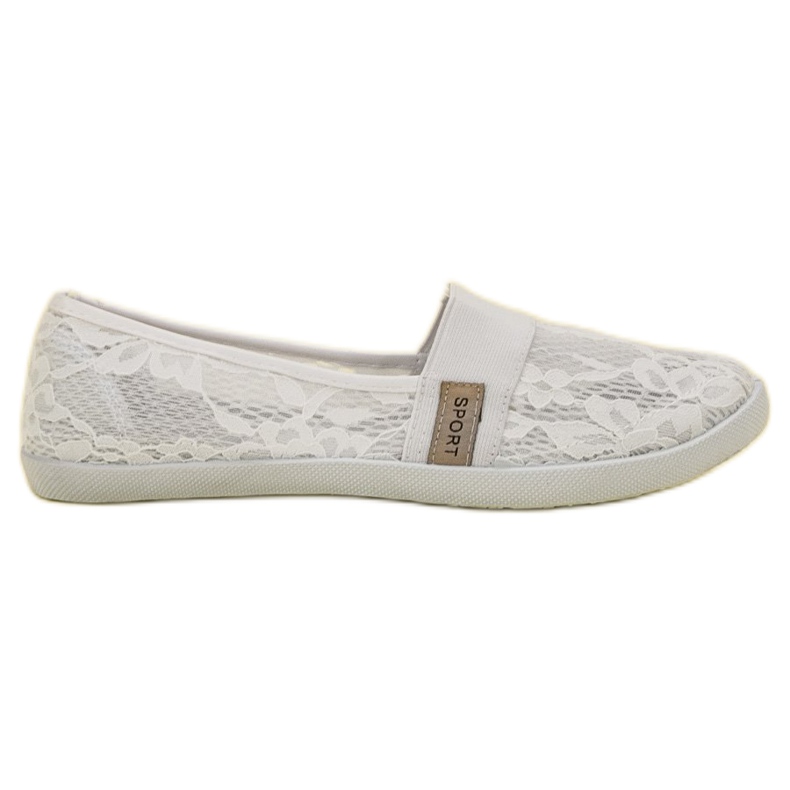 SHELOVET Csipke balerinák fehér