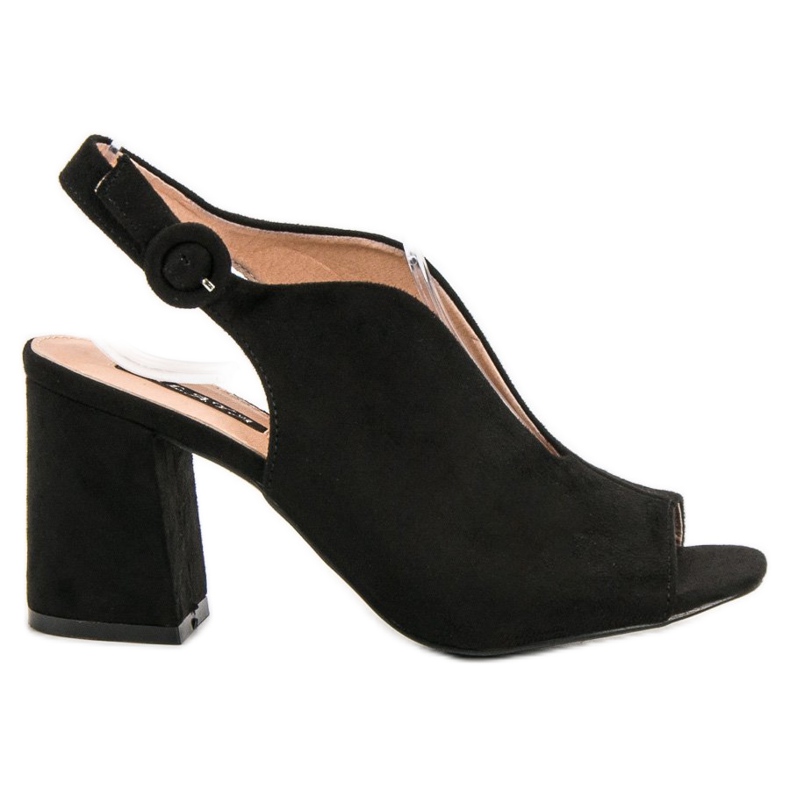 Milaya Épített szandál fekete