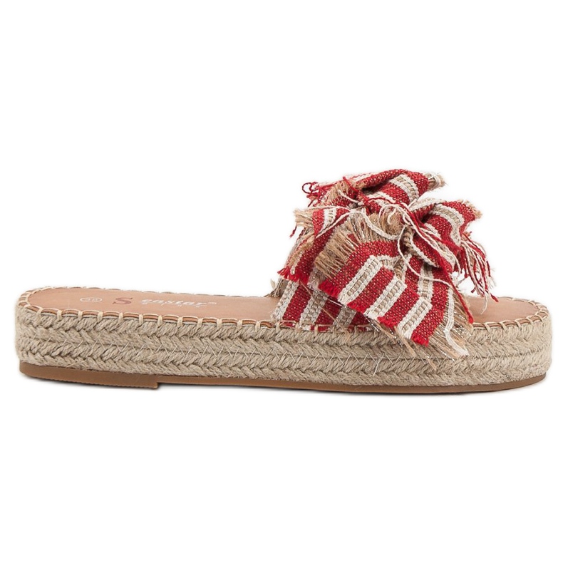 Seastar Csíkos papucs piros