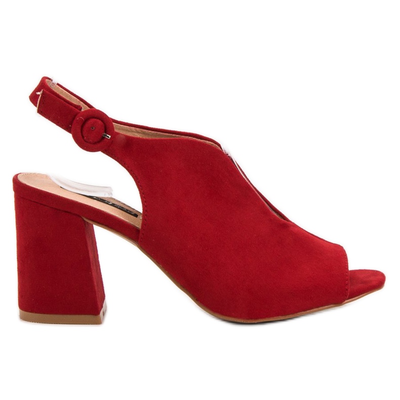 Milaya Stílusos zárt szandál piros