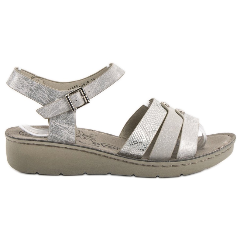 Evento Ezüst szandál szürke