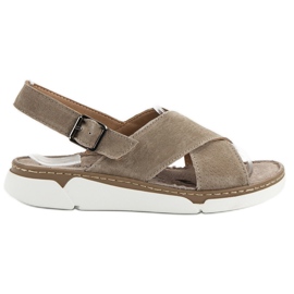 Filippo Bőr szandál a platformon barna Filippo Bőr szandál a platformon barna