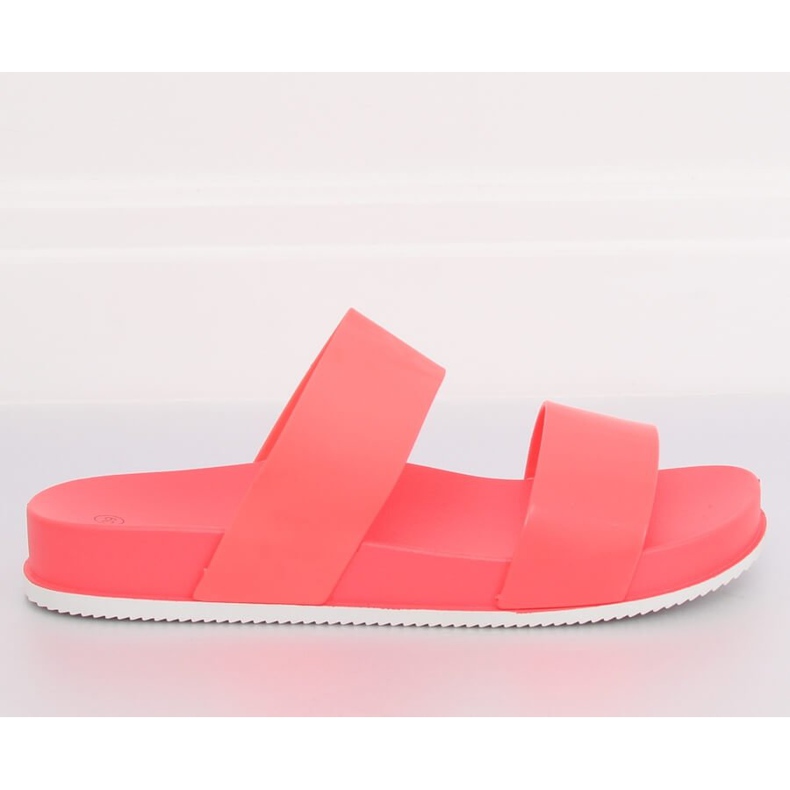 Papucs gumicsíkokkal korall CK66P Coral piros