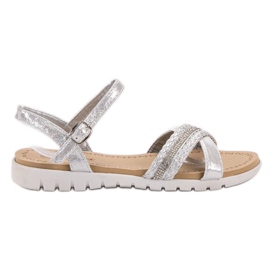 Groto Gogo Szandál Kristályokkal szürke
