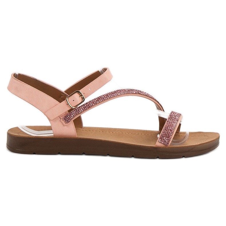 Camo Szandál köbös cirkóniummal rózsaszín