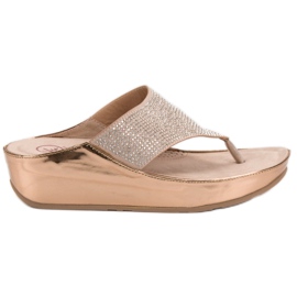 Kylie Wedge szandál sárga sokszínű