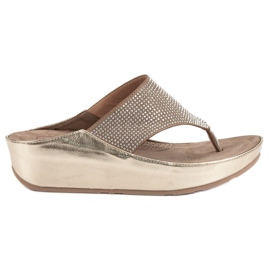 Kylie Wedge szandál sárga