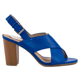 Kylie Búzavirág magas sarkú szandál kék