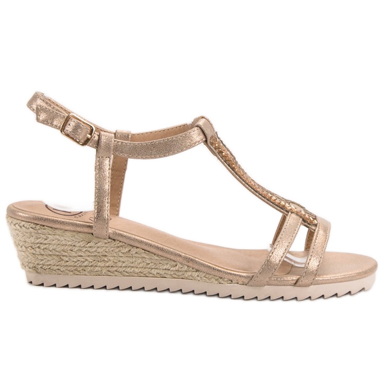 Kylie Kényelmes ék szandál sárga