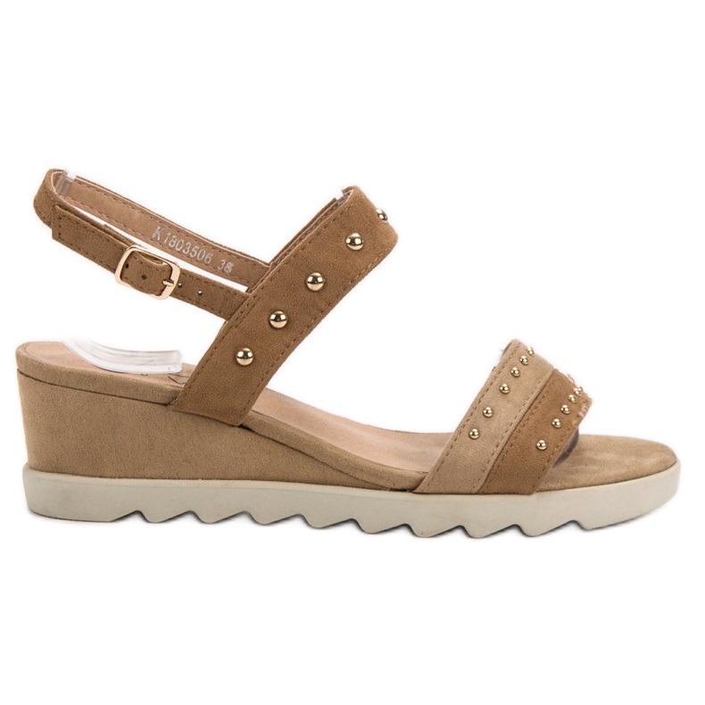 Kylie Szandál Strasszokkal barna