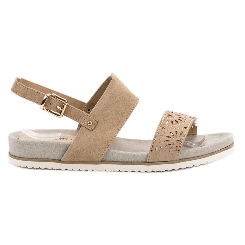 Evento Bézs áttört szandál