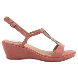 Kylie Rózsaszín szandál kristályokkal