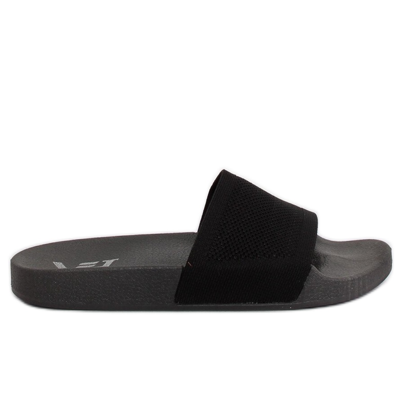 Fekete papucs kötött övvel PT-110 Fekete