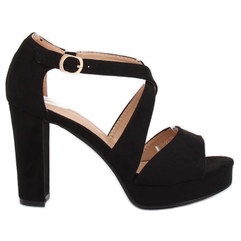 Fekete VV-23 Fekete platform szandál