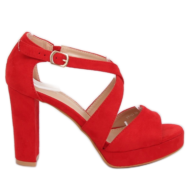 Piros VV-23 Piros szandál a platformon