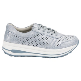 Filippo Brokát bőr cipő kék Filippo Brokát bőr cipő kék