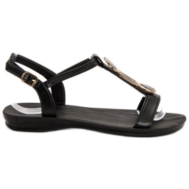 Camo Alkalmi lapos szandál fekete