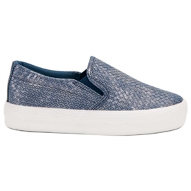 SHELOVET Blue Slip On Cipők kék