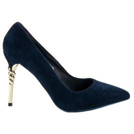 GUAPISSIMA Navy blue magas sarkú cipő kék