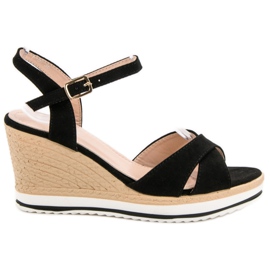 Anesia Paris Divatos fekete szandál