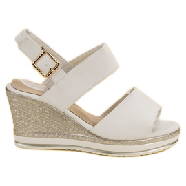 SHELOVET Világos fehér szandál