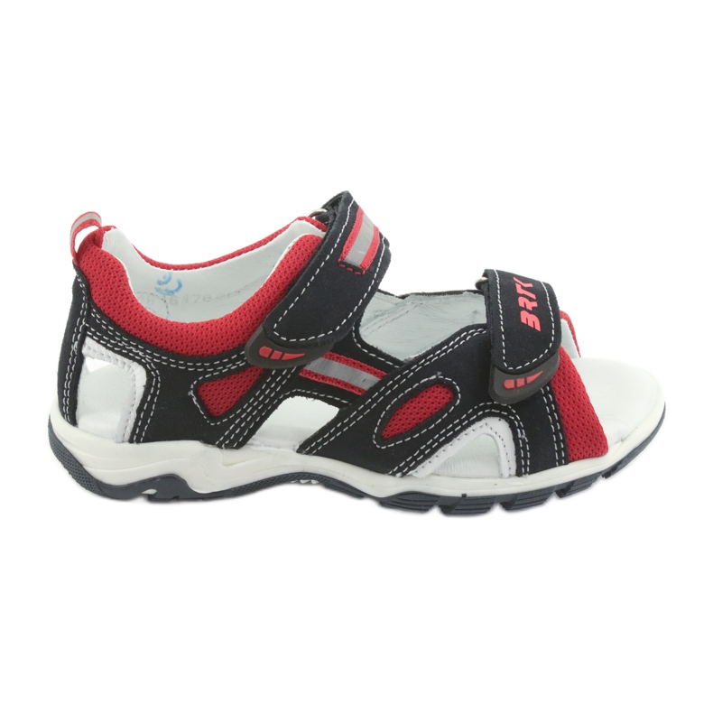 Bartek Bőr szandál fiúk rzepa19176 haditengerészet-vörös kék