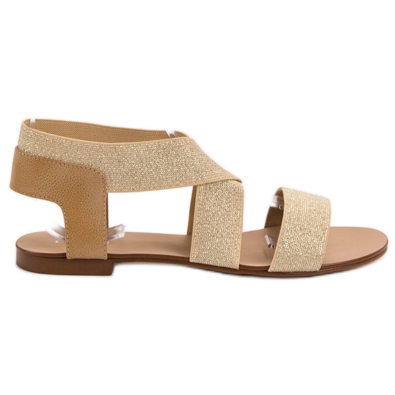 SHELOVET Elegáns, lapos szandál barna