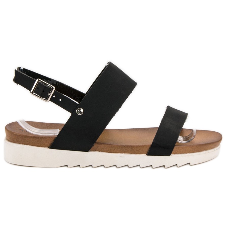 Best Shoes Fekete lapos szandál