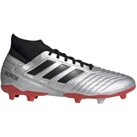 Adidas Predator 19.3 Fg M F35595 futballcipő piros ezüst