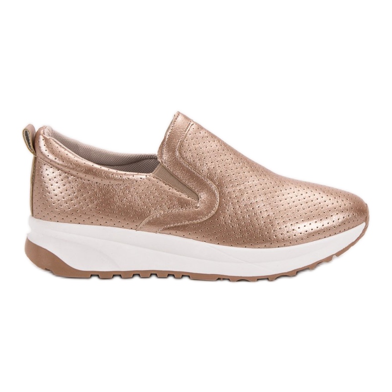 SHELOVET Golden Slip-On Cipő rózsaszín