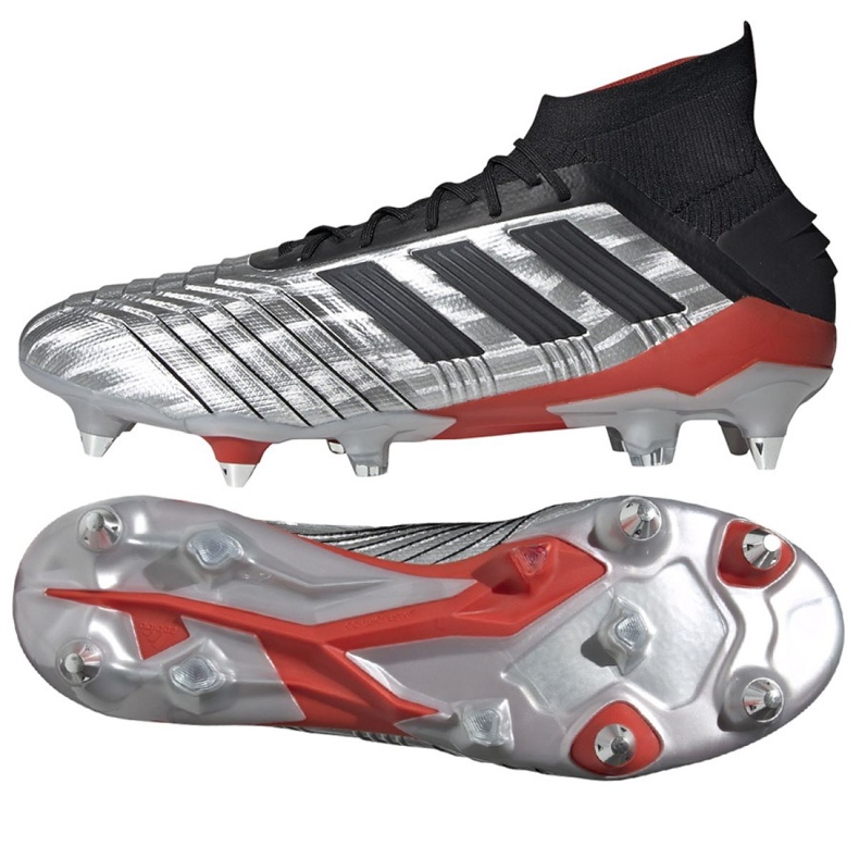 Adidas Predator 19.1 Sg M F99986 futballcipő sokszínű ezüst Adidas Predator 19.1 Sg M F99986 futballcipő sokszínű ezüst