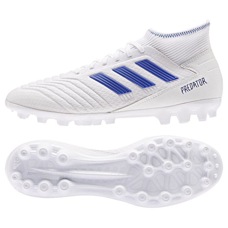 Adidas Predator 19.3 Ag M D97943 futballcipő fehér fehér