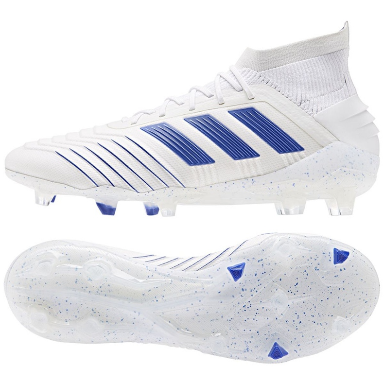 Adidas Predator 19.1 Fg M BC0550 futballcipő fehér fehér
