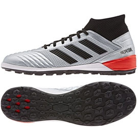 Adidas Predator 19.3 Tf M F35629 futballcipő szürke ezüst Adidas Predator 19.3 Tf M F35629 futballcipő szürke ezüst