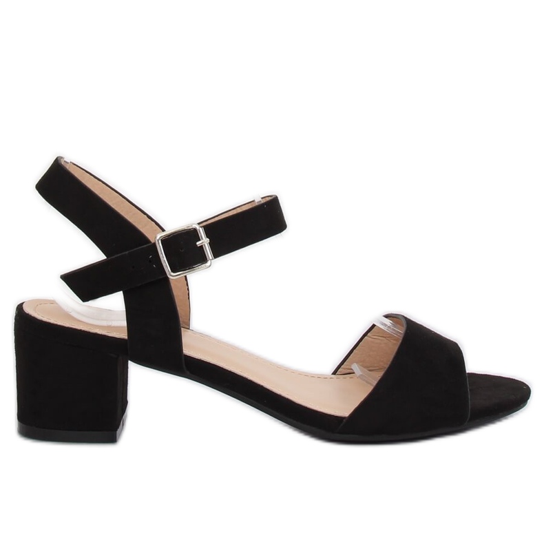 Fekete magas sarkú szandál 8103 Fekete