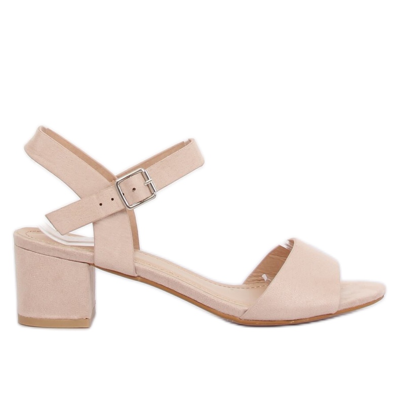 Bézs magas sarkú szandál 8103 Bézs