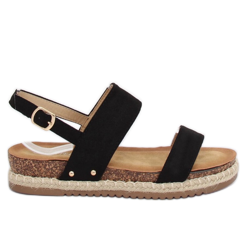 Fekete szandál parafa talpon CH-118 Black