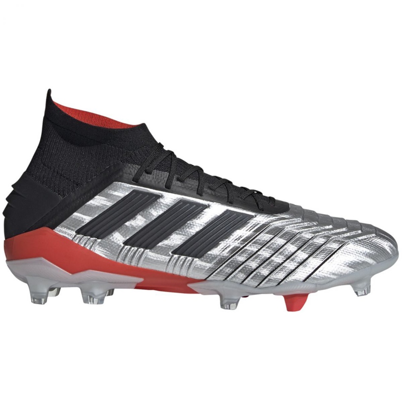 Adidas Predator 19.1 Fg M F35607 futballcipő szürke ezüst