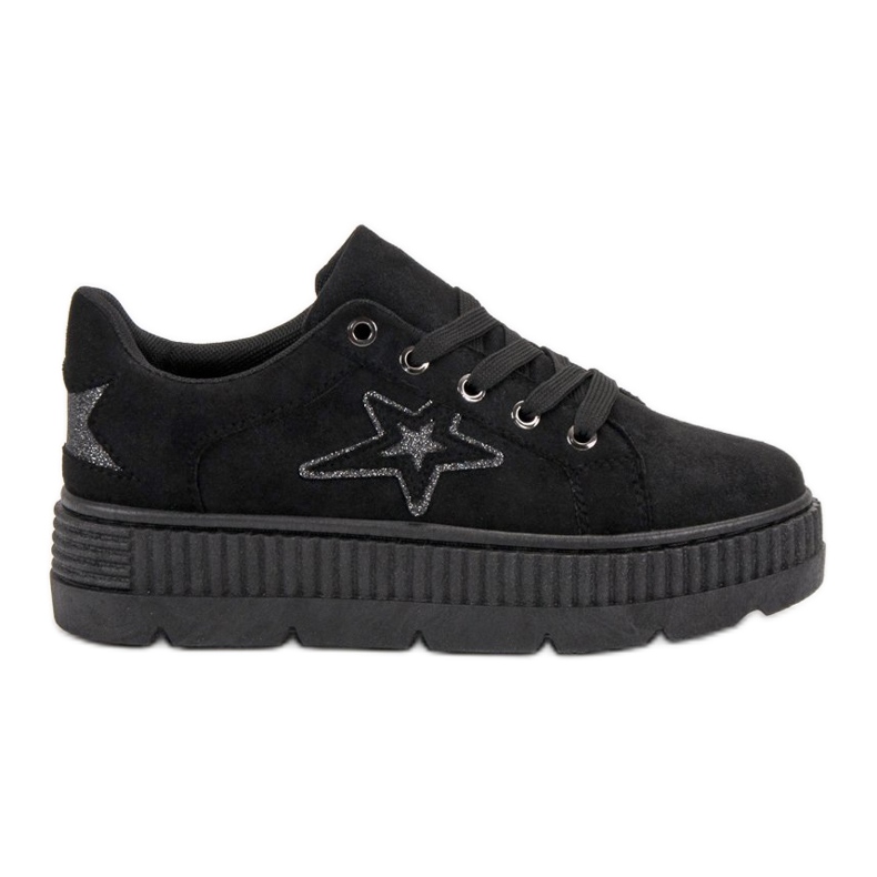 SHELOVET Suede Creepers fekete