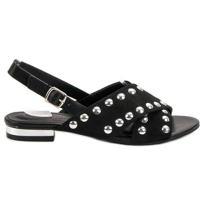 Kylie Csattal rögzített fekete szandál