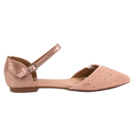 Primavera Rögzített balerinák köbcirkóniával rózsaszín