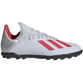 Adidas X 19.3 Tf Jr F35358 futballcipő fehér fehér