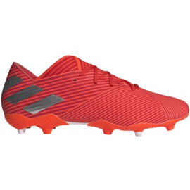 Adidas Nemeziz 19.2 Fg M F34385 futballcipő piros piros Adidas Nemeziz 19.2 Fg M F34385 futballcipő piros piros