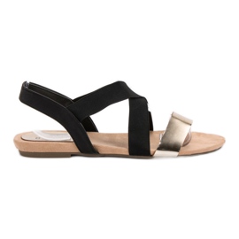 Evento Felcsúsztatható szandál rugalmas pánttal fekete Evento Felcsúsztatható szandál rugalmas pánttal fekete