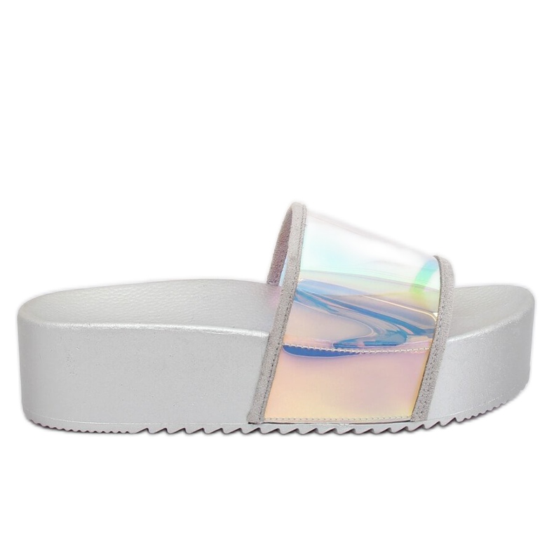 Ezüst holografikus papucs CK81P Ezüst szürke